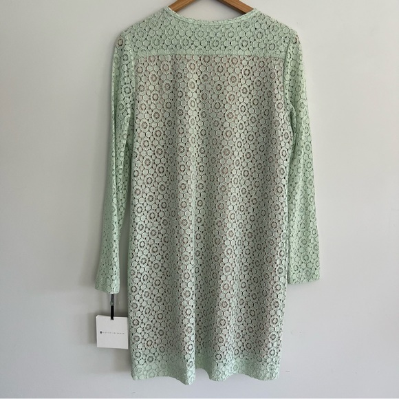 VICTORIA BECKHAM x Target Mint Green Lace Sheer Cotton Blend Dress Sz L NWT - Picture 10 of 16